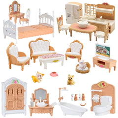 SwankyStyle 36Pcs kitchen miniatures for immersive dollhouse play