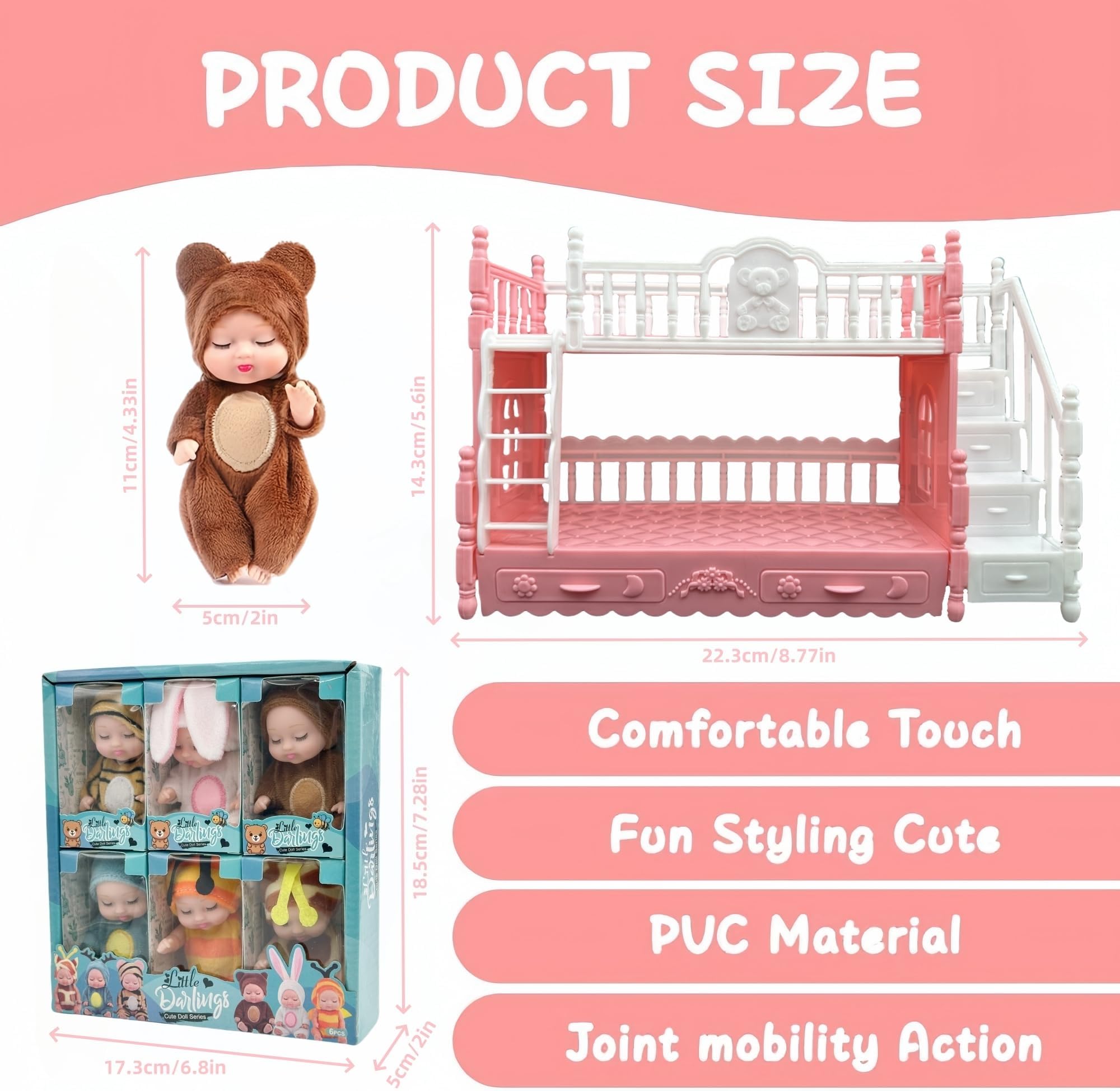 SwankyStyle animal clothes for dolls, easy mix-and-match outfits for imaginative scenes