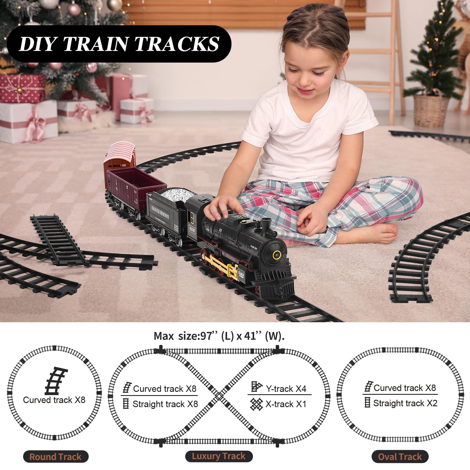 SWATOW 21 piece track set supports flexible layouts