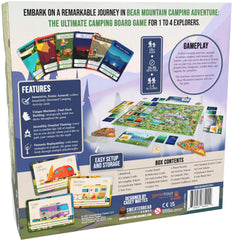 SweaterBear Games Bear Mountain Camping Adventure board and cards layout enables quick setup and play