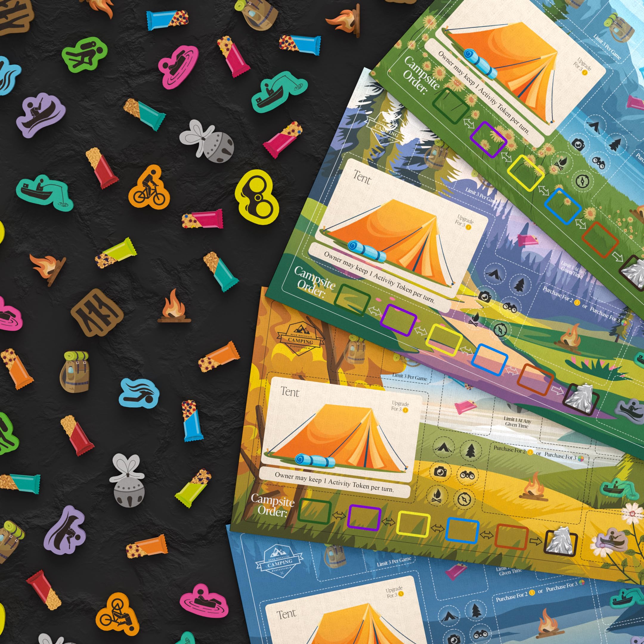 SweaterBear Games Bear Mountain Camping Adventure rulebook guides easy setup for all players