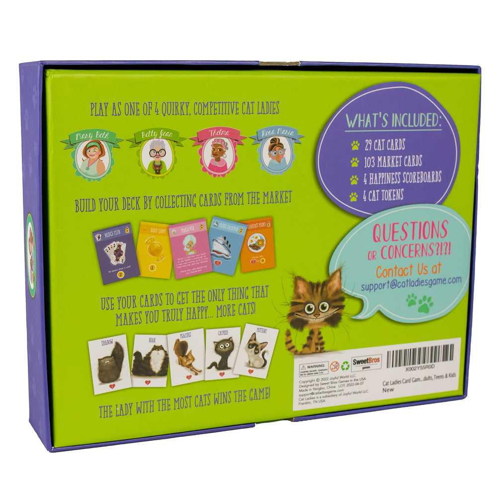 Sweet Bros Games Cat Ladies of Maple Street game-night setup invites family fun