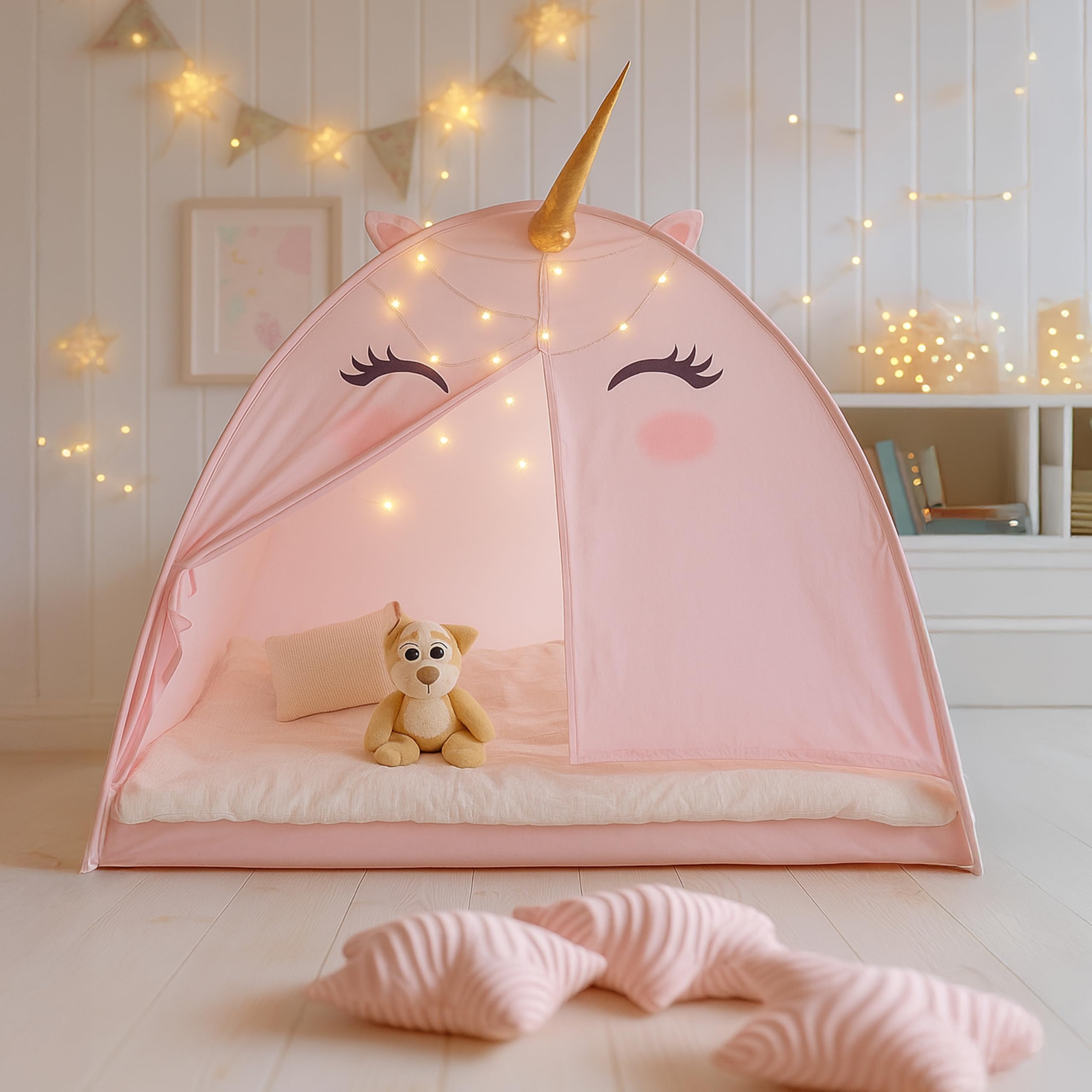 Sweet Cuddly Night easy assembly unicorn tent for quick setup