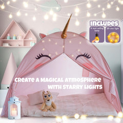 Sweet Cuddly Night unicorn tent mesh window for ventilation and safety