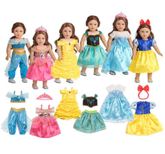 Sweet Dolly 18-inch princess dresses set A for imaginative dress-up