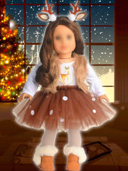 Sweet Dolly 18-inch doll clothes set brings coordinated holiday style.