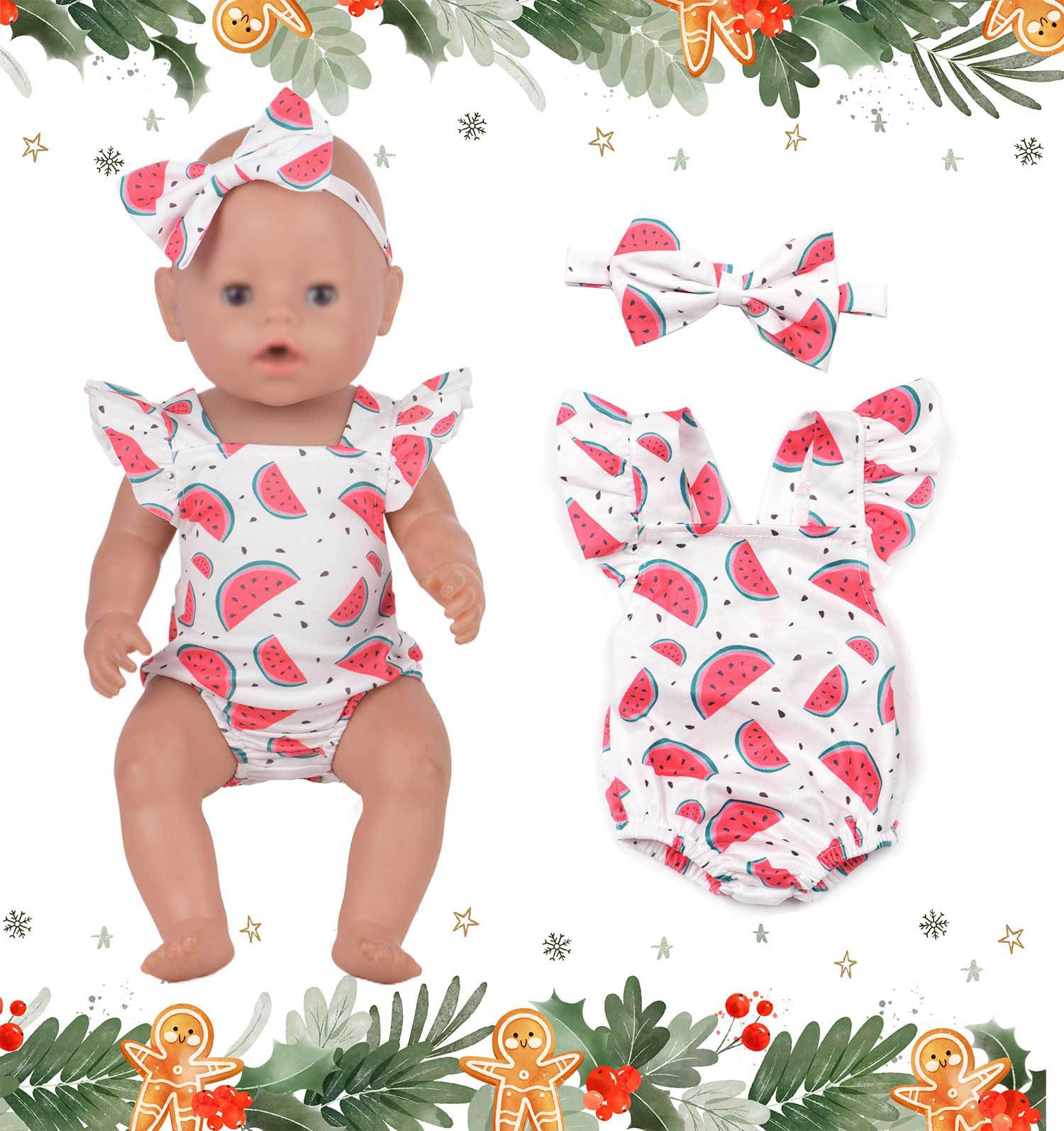 Sweet Dolly closeup of plaid dress, highlighting craft and fit for 15-18 inch dolls.
