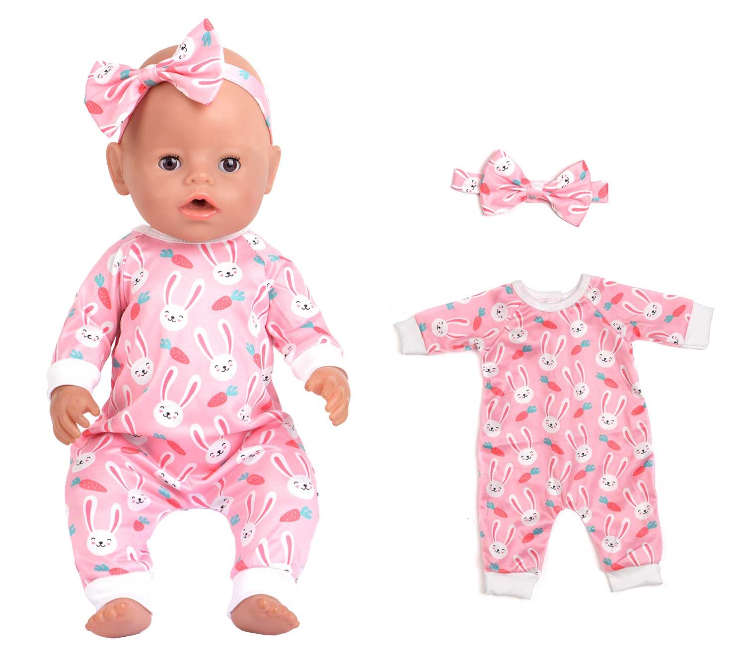 Arrangement of Sweet Dolly doll clothes and accessories for quick styling