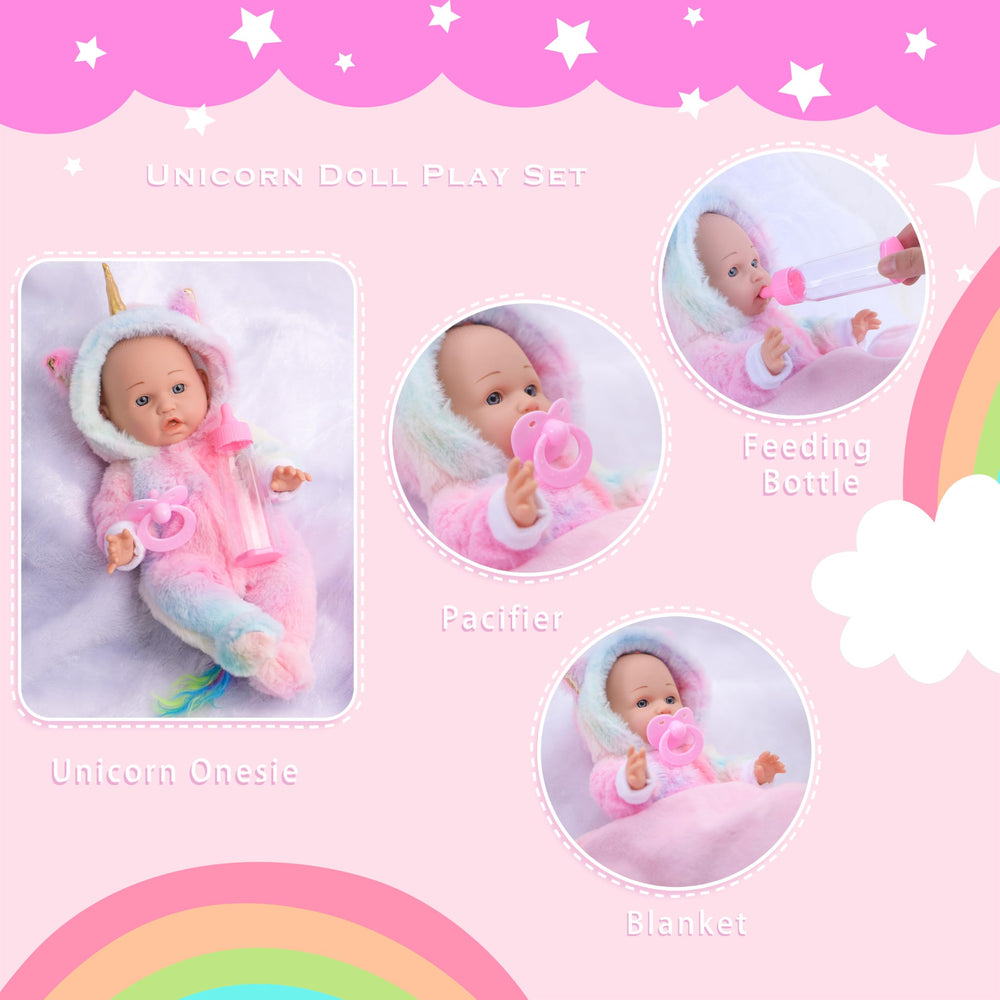 Pacifier accessory adds realism to pretend baby care.