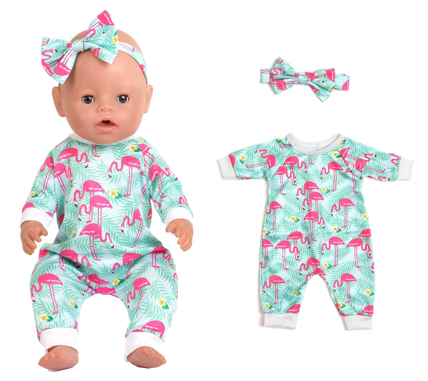 Sweet Dolly floral-pattern jumpsuit with bow headband for cheerful looks