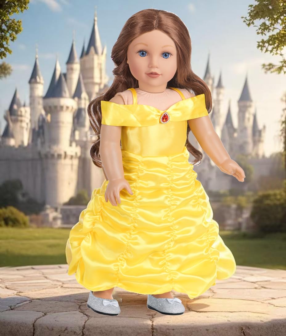 Sweet Dolly packaging shows 6 dress sets and accessories