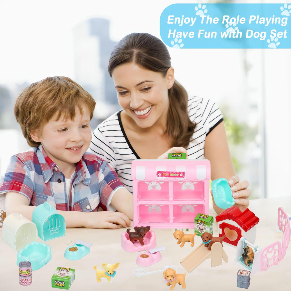 SweetAce DIY dog shop playset with accessories for learning and role play