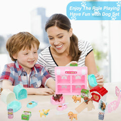 SweetAce DIY dog shop playset with accessories for learning and role play