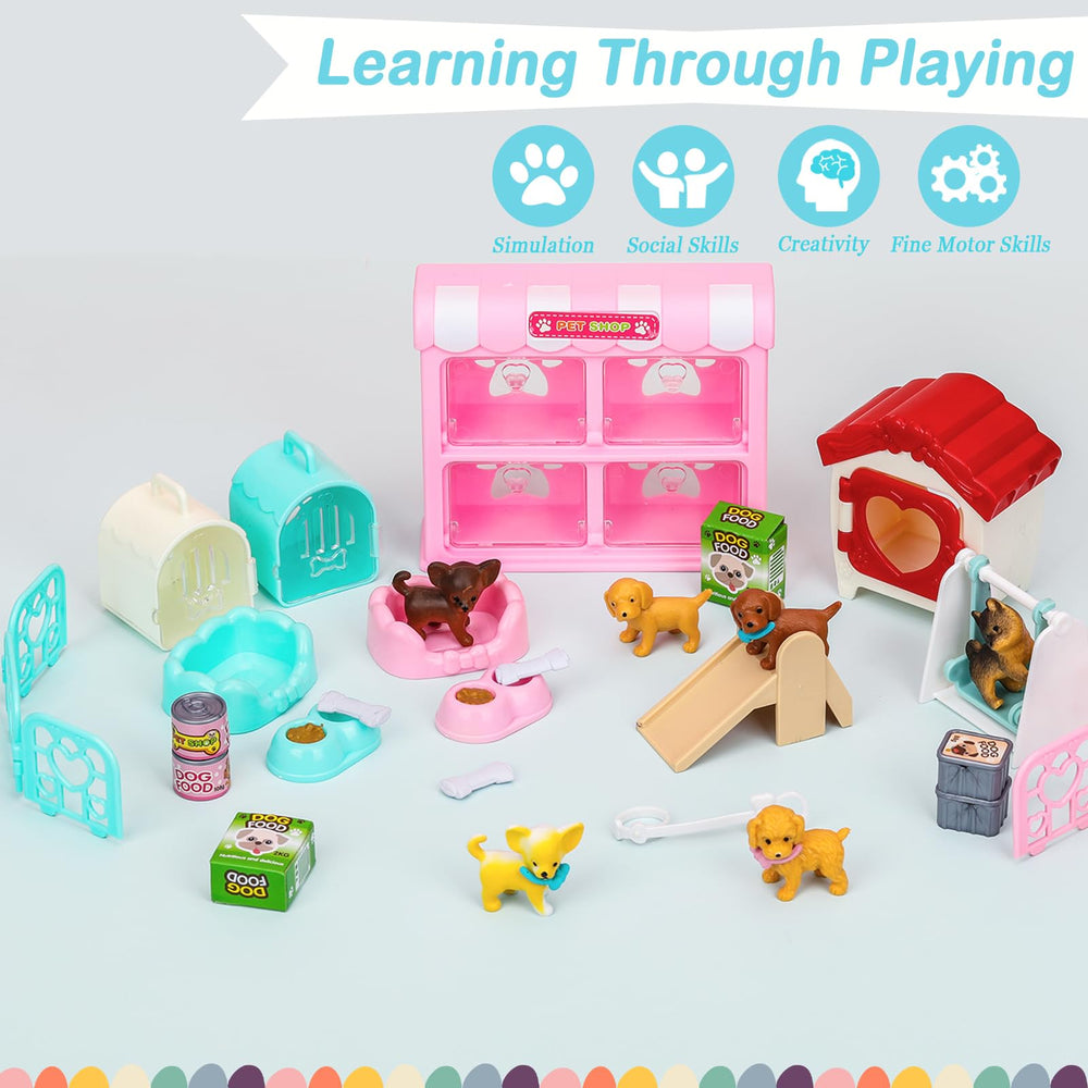 SweetAce imaginative puppy care center scene fosters storytelling and social interaction