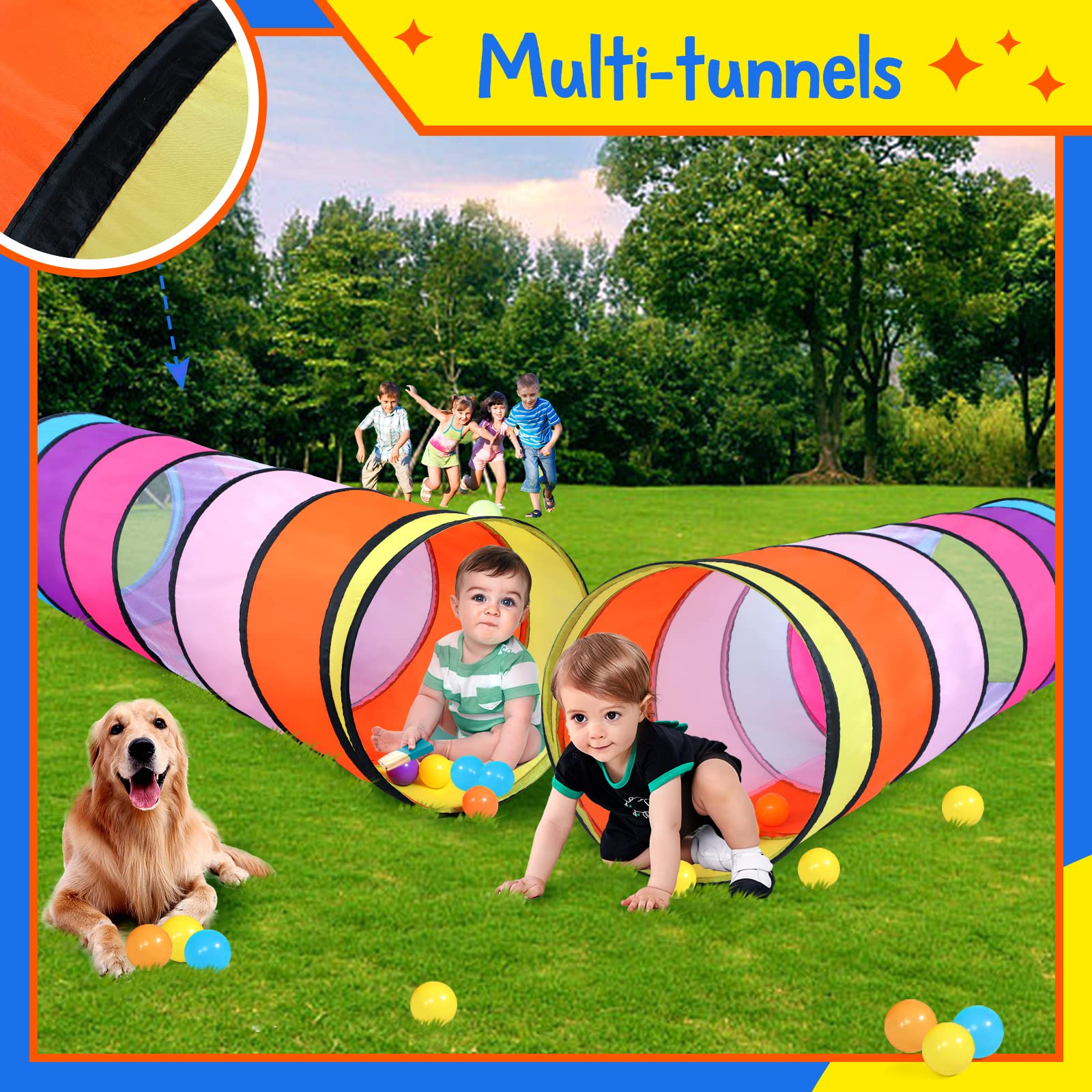 Kids play inside the SweHouse tunnel promoting active exploration and social play
