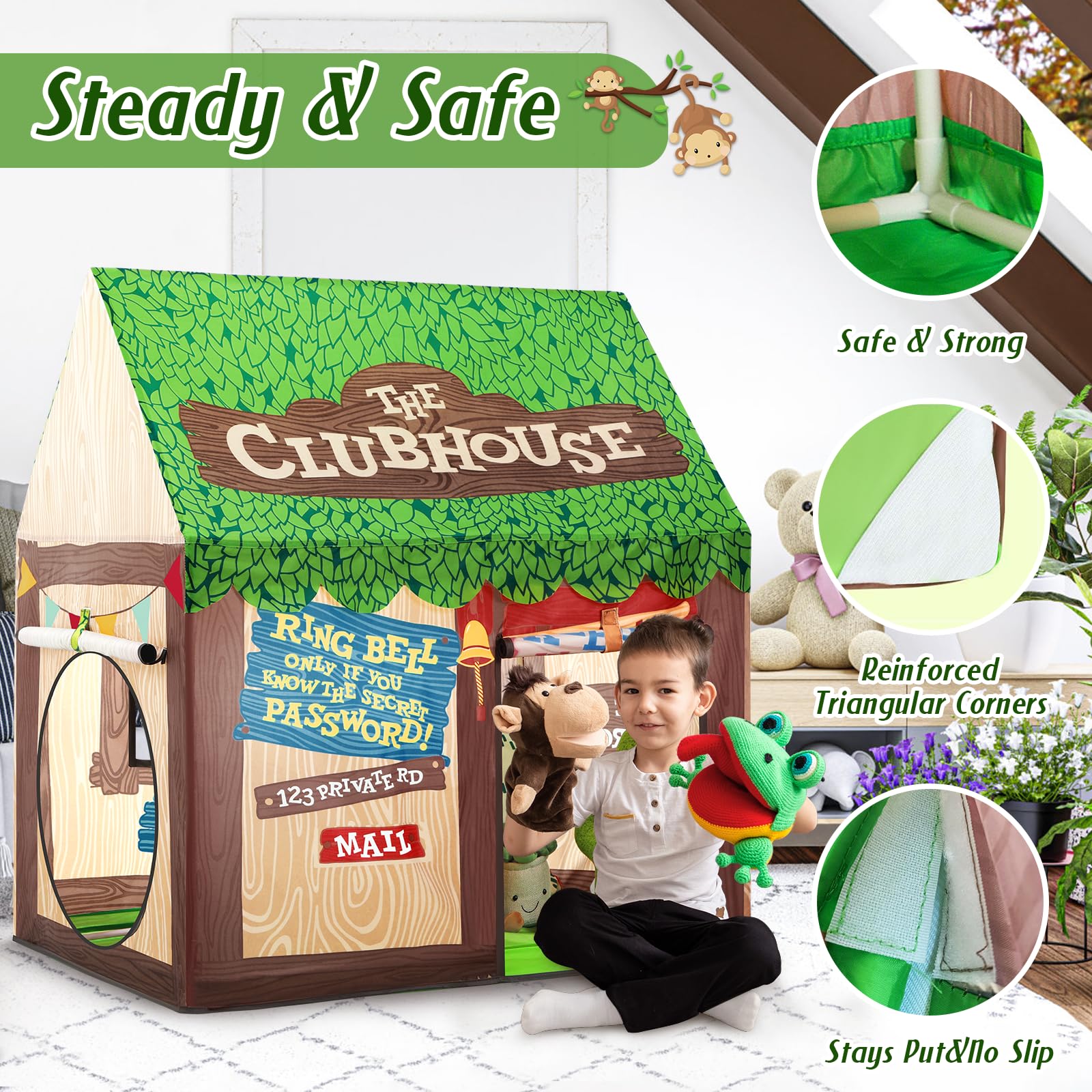SweHouse lightweight portable play tent suitable for home, park, or daycare.