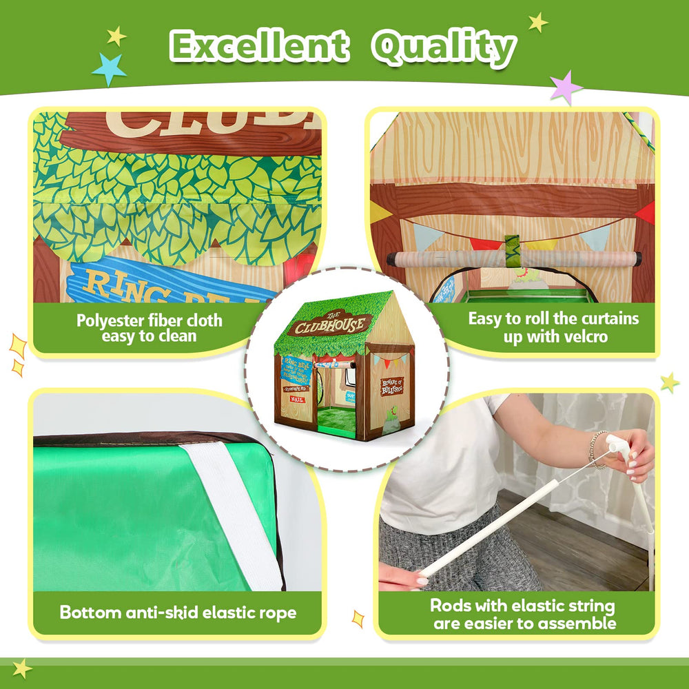 SweHouse Kids Play Tent roomy space provides easy toddler access and movement.