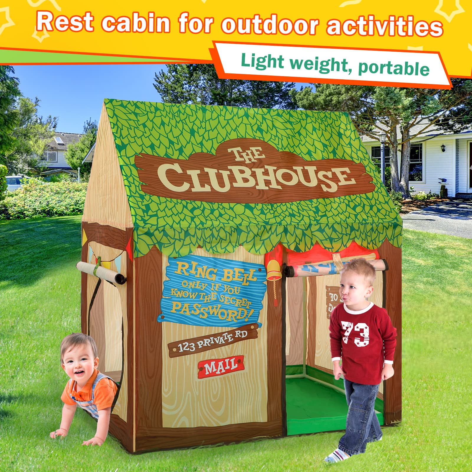 SweHouse non-toxic safe paint on kid tent, odor-free and child-friendly