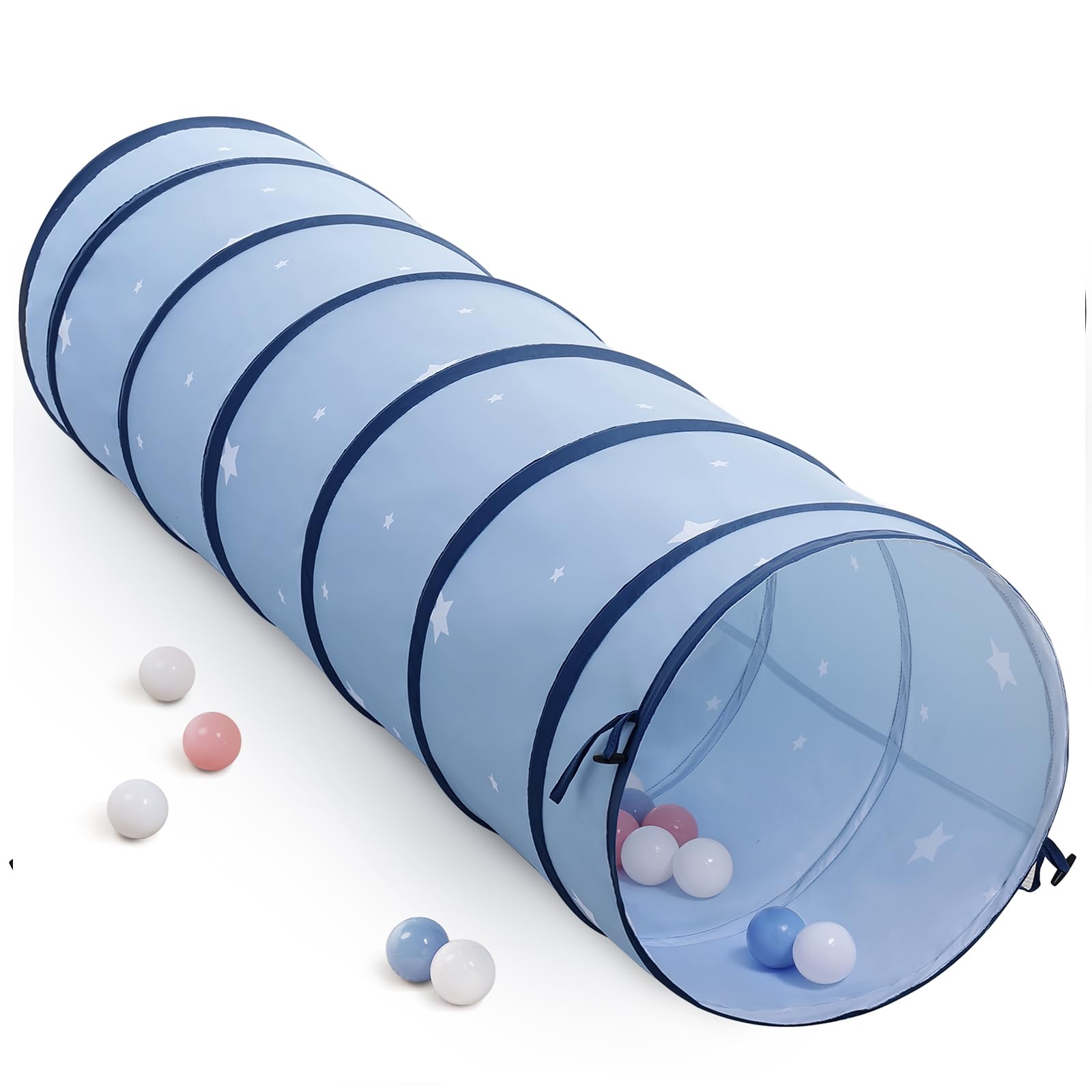 SweHouse peachskin tunnel fabric showing soft, safe surface for toddler play