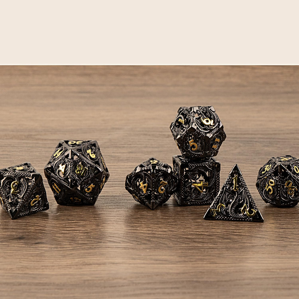 SWeien hollow metal D8 featuring precise engravings and balance.