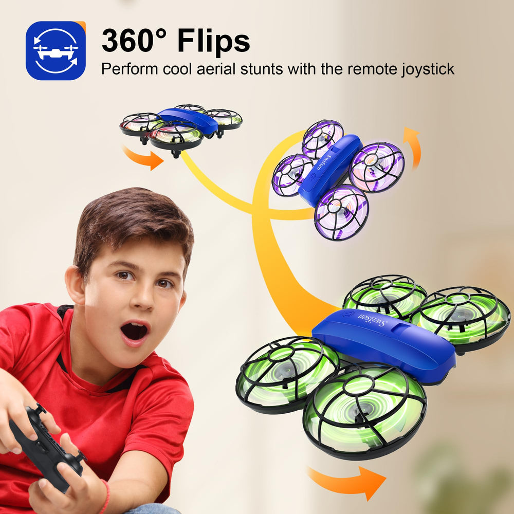 Swifsen Drones for Kids throw-go action enables rapid takeoffs