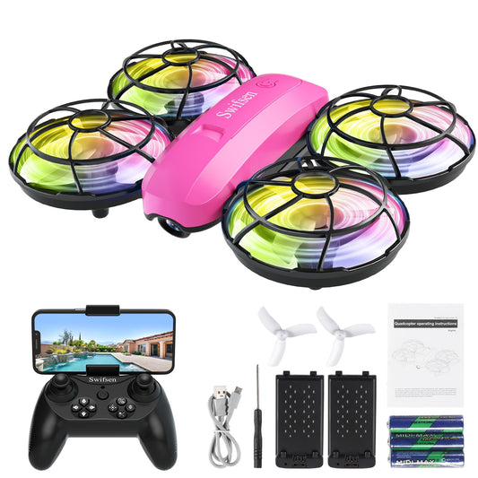 Swifsen Kids Drone camera view for real-time footage and FPV capture.