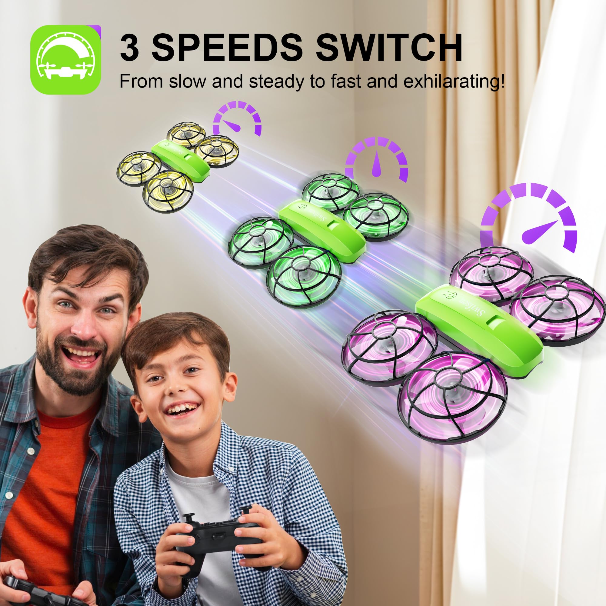 Swifsen Kids Drone modular batteries supply safer, easier power for longer play sessions.
