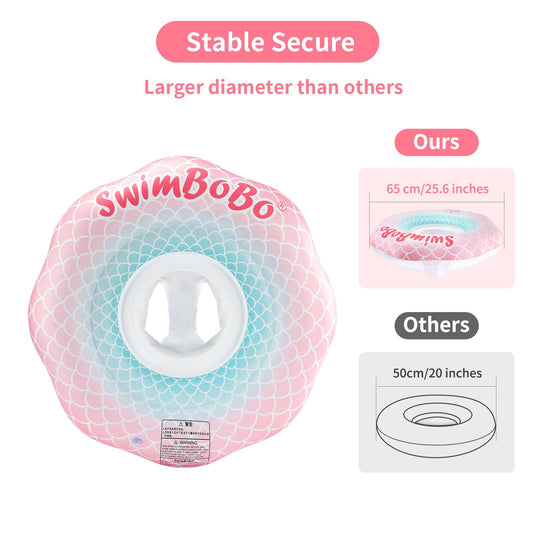 Swimbobo double air chambers provide stable buoyancy during splashes.