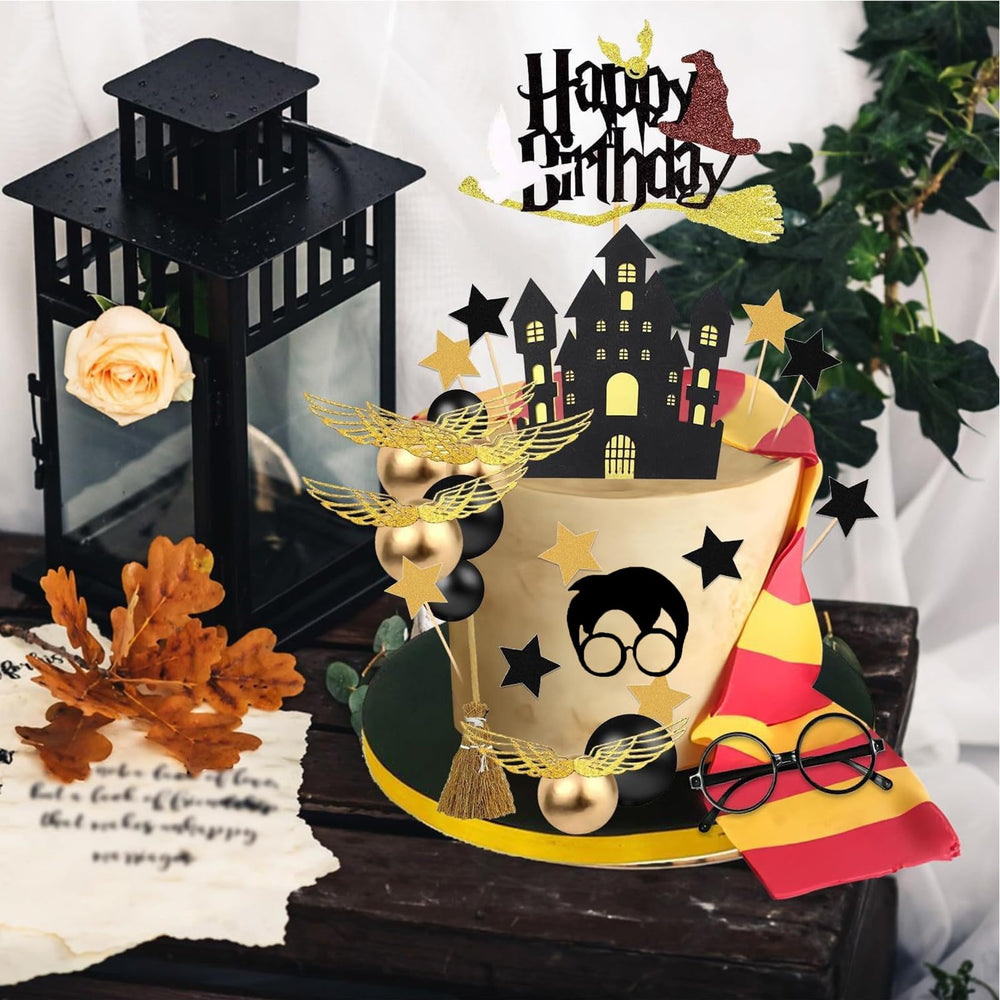 SWIMDOG balls decor offers black and gold accents for festive wizard themes
