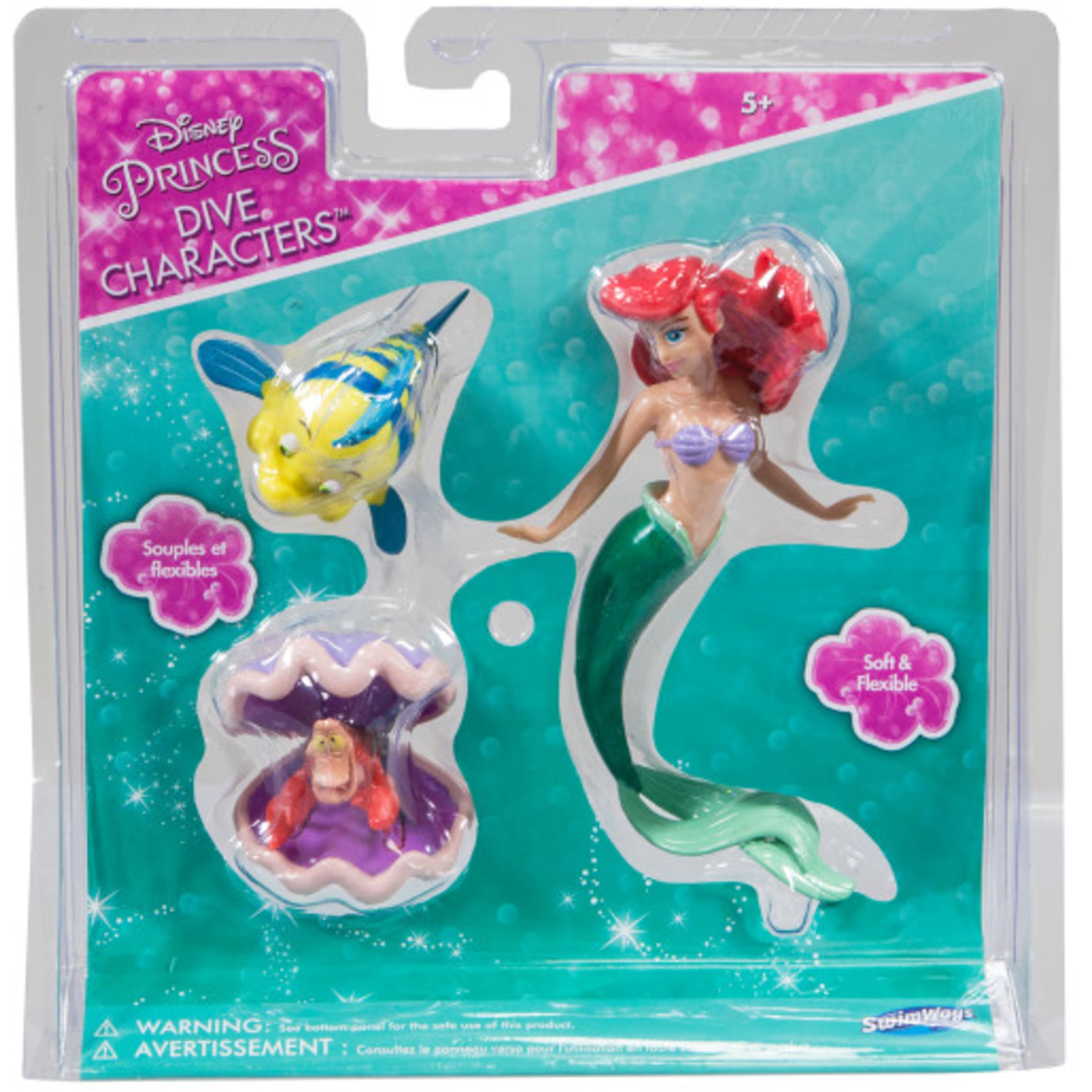 SwimWays Little Mermaid three-pack packaging, ideal for gifts or party favors