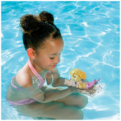 SwimWays Skye toy in water shows self-propelling action for summer play.