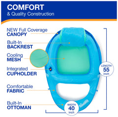 SwimWays Spring Float Recliner with patented inner spring edge for stability