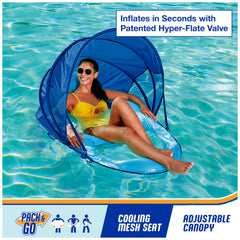 SwimWays Spring Float Recliner mesh seat keeps you cool just below the surface
