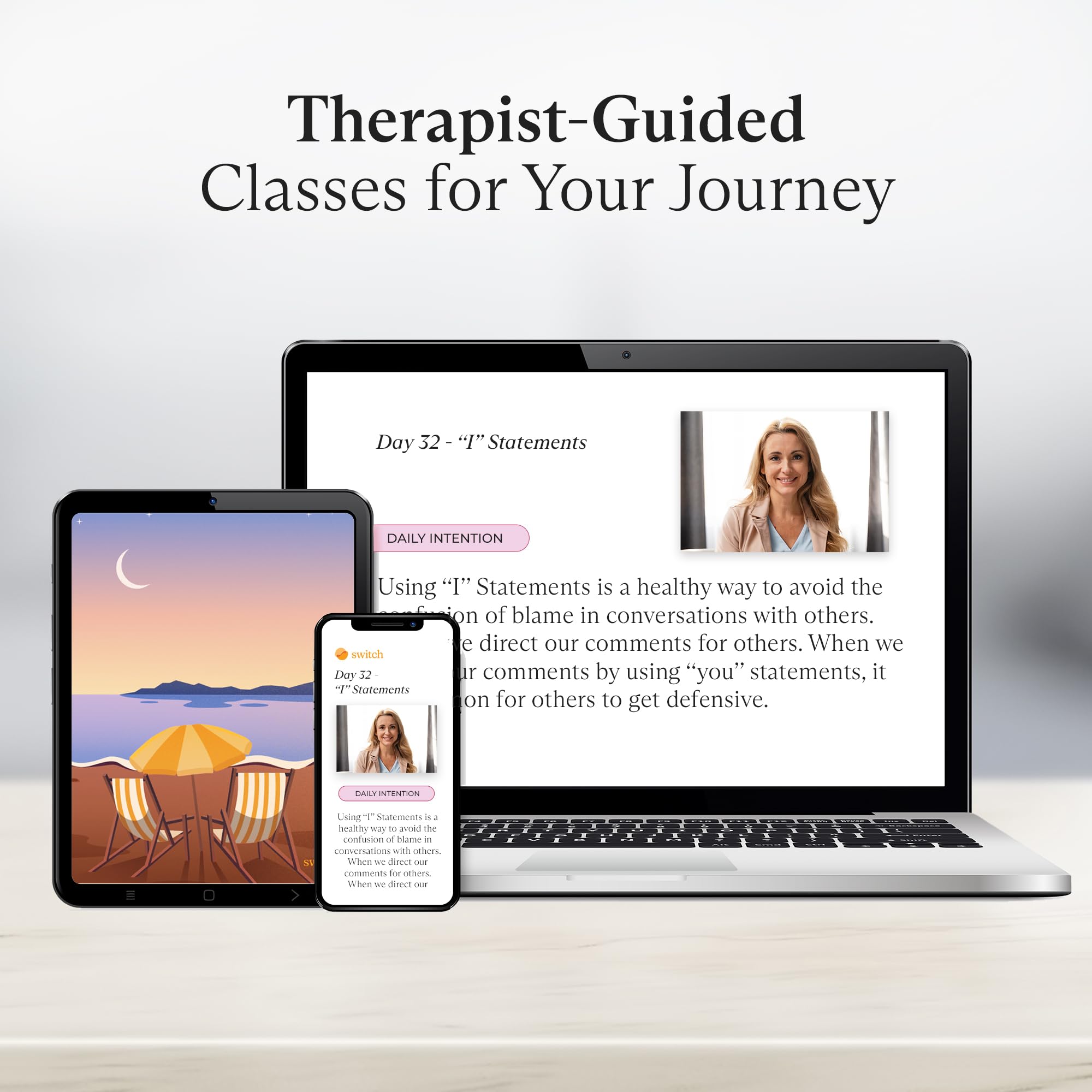Switch Research Emotions Journal daily check-in layout promotes momentum and clarity.