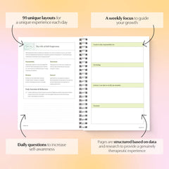 Switch Research Self-Love Journal mindfulness exercise section encourages calm focus