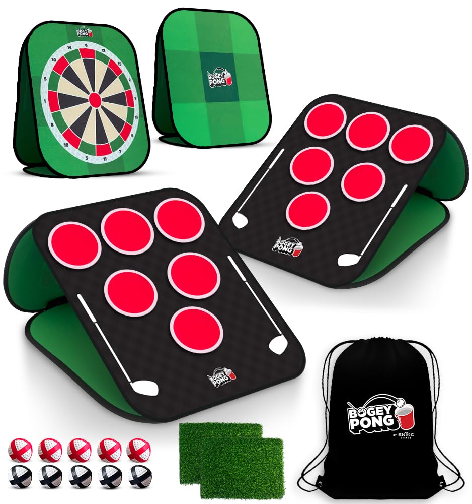 SWOOC Bogey Pong board setup for instant backyard play.