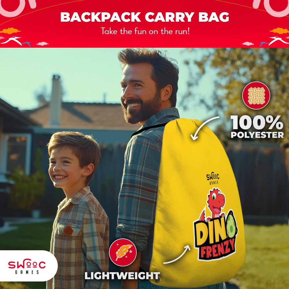 SWOOC Dino Frenzy donation certificate included with purchase promotes meals.