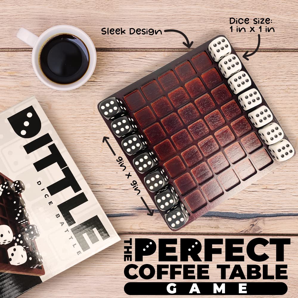 SWOOC Dittle Dice Battle wooden pieces enhance table decor and conversation.