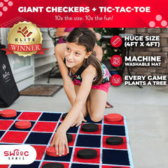SWOOC Games life-size tic-tac-toe toss on outdoor mat