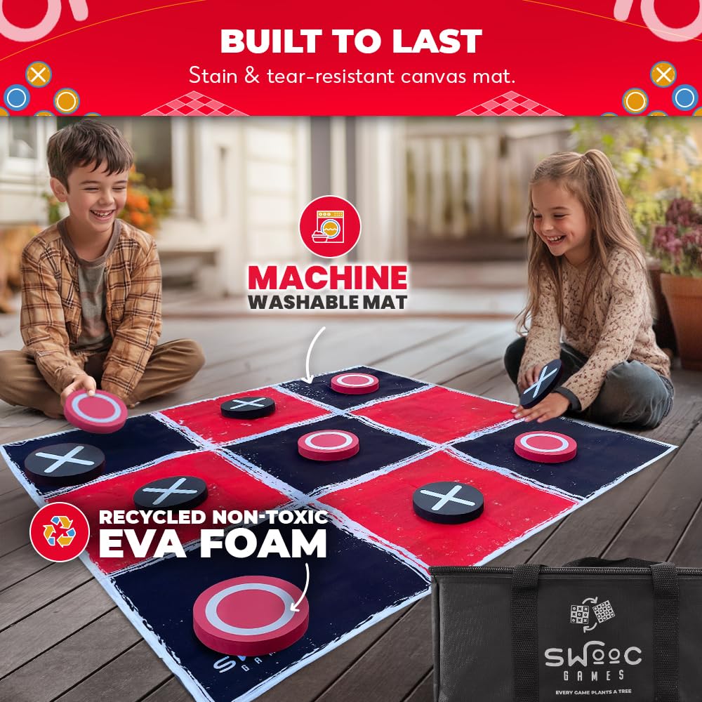 SWOOC Games machine-washable mat ready for easy cleaning