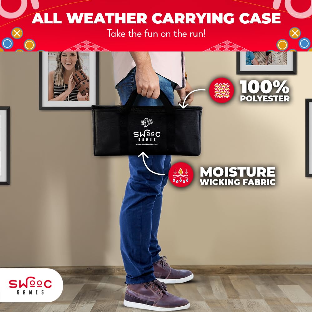 SWOOC Games storage bag ready for portable setup