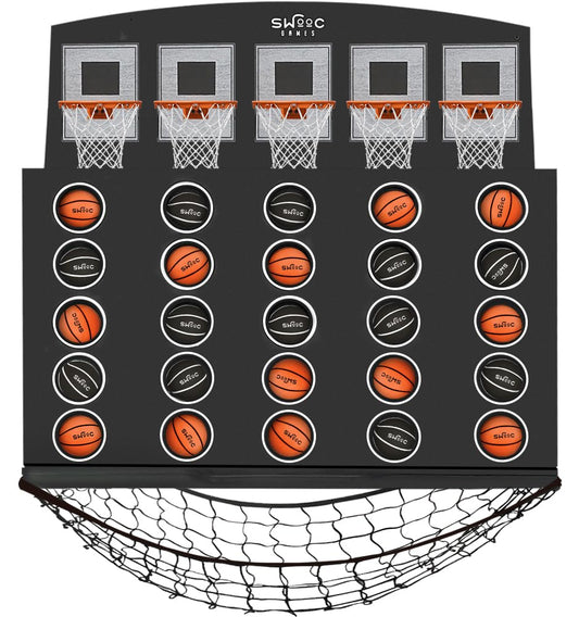 Swooc Low Post Lineup wall-mounted setup for family-friendly 4-in-a-row play
