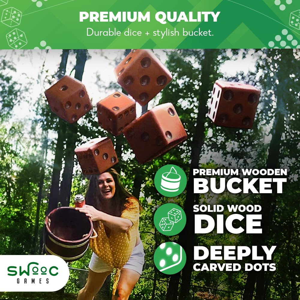 SWOOC jumbo dice set designed for safe handling and group play in large spaces.