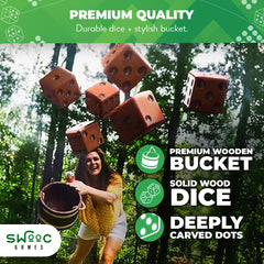 SWOOC jumbo dice set designed for safe handling and group play in large spaces.