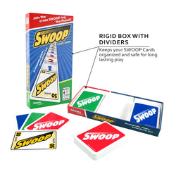 SWOOP Card Game pile action captures twists and turning points.