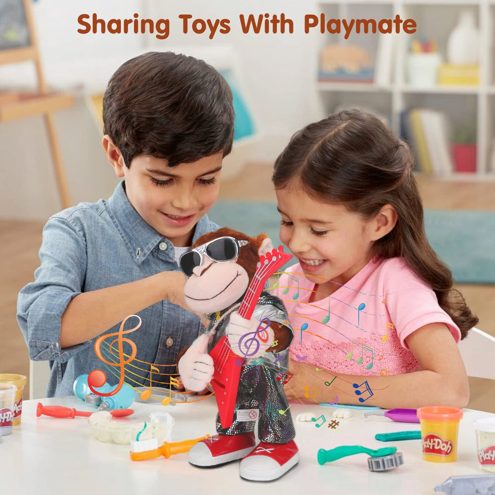 SWTOIPIG Dancing Monkey Plush Toy battery-compartment access enables easy setup