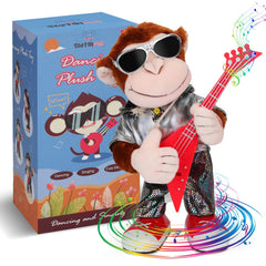 SWTOIPIG Dancing Monkey Plush Toy front view shows its punk styling for creative play