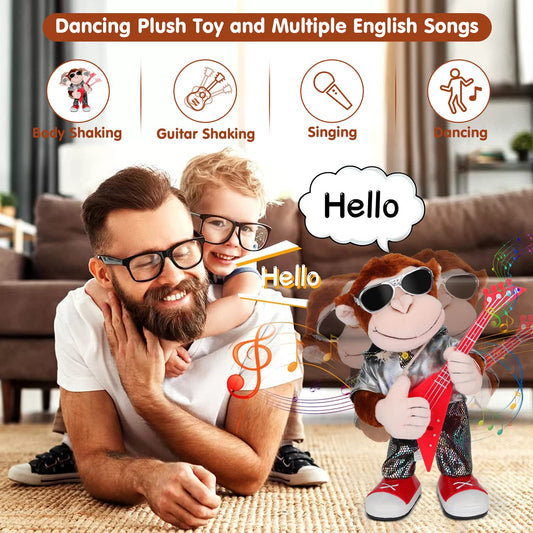 SWTOIPIG Dancing Monkey Plush Toy singing action highlights entertaining family moments