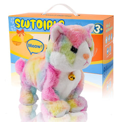 SWTOIPIG plush kitten front view with soft body for hugs and play