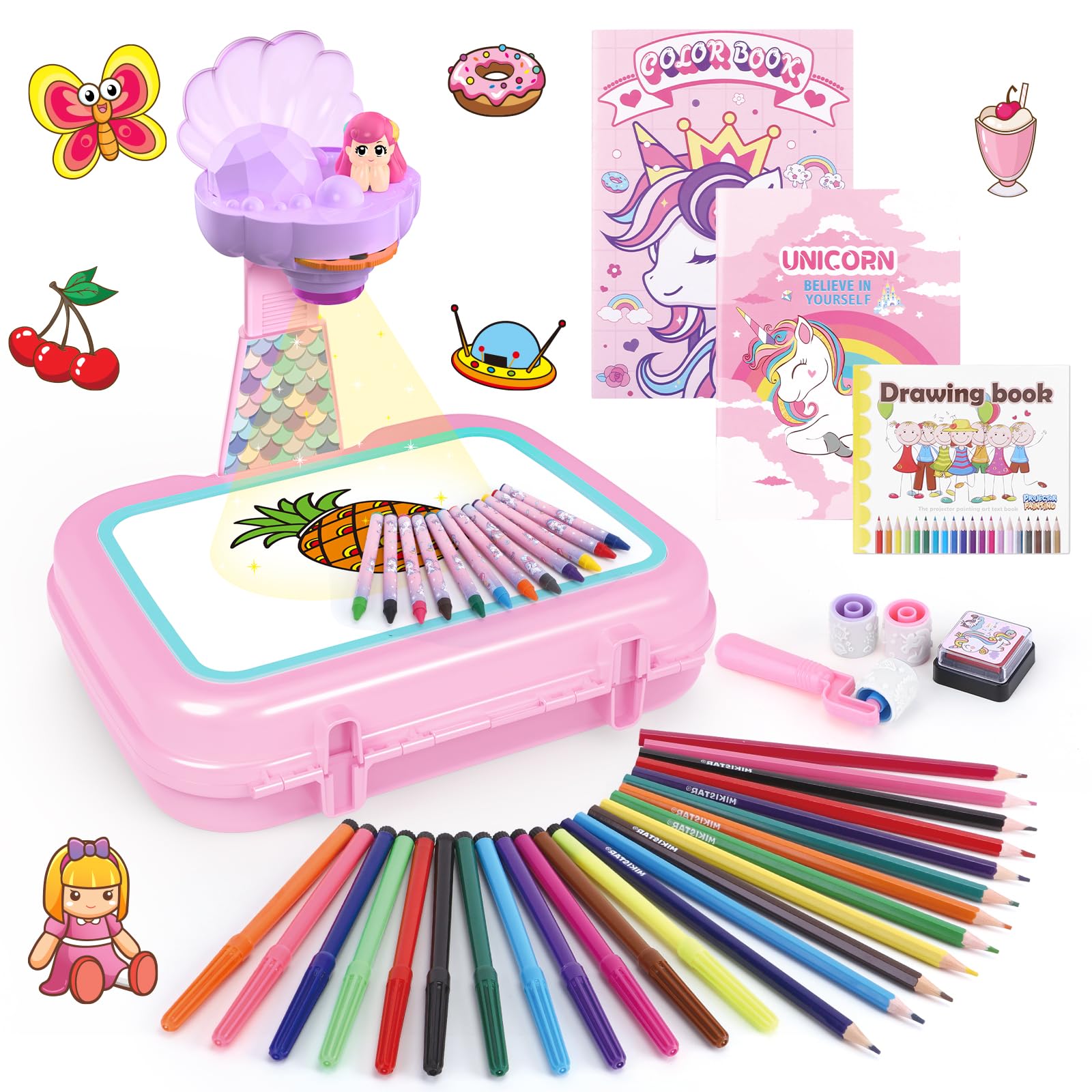 Syahro Mermaid Projector Table enables easy tracing for kids' drawings.